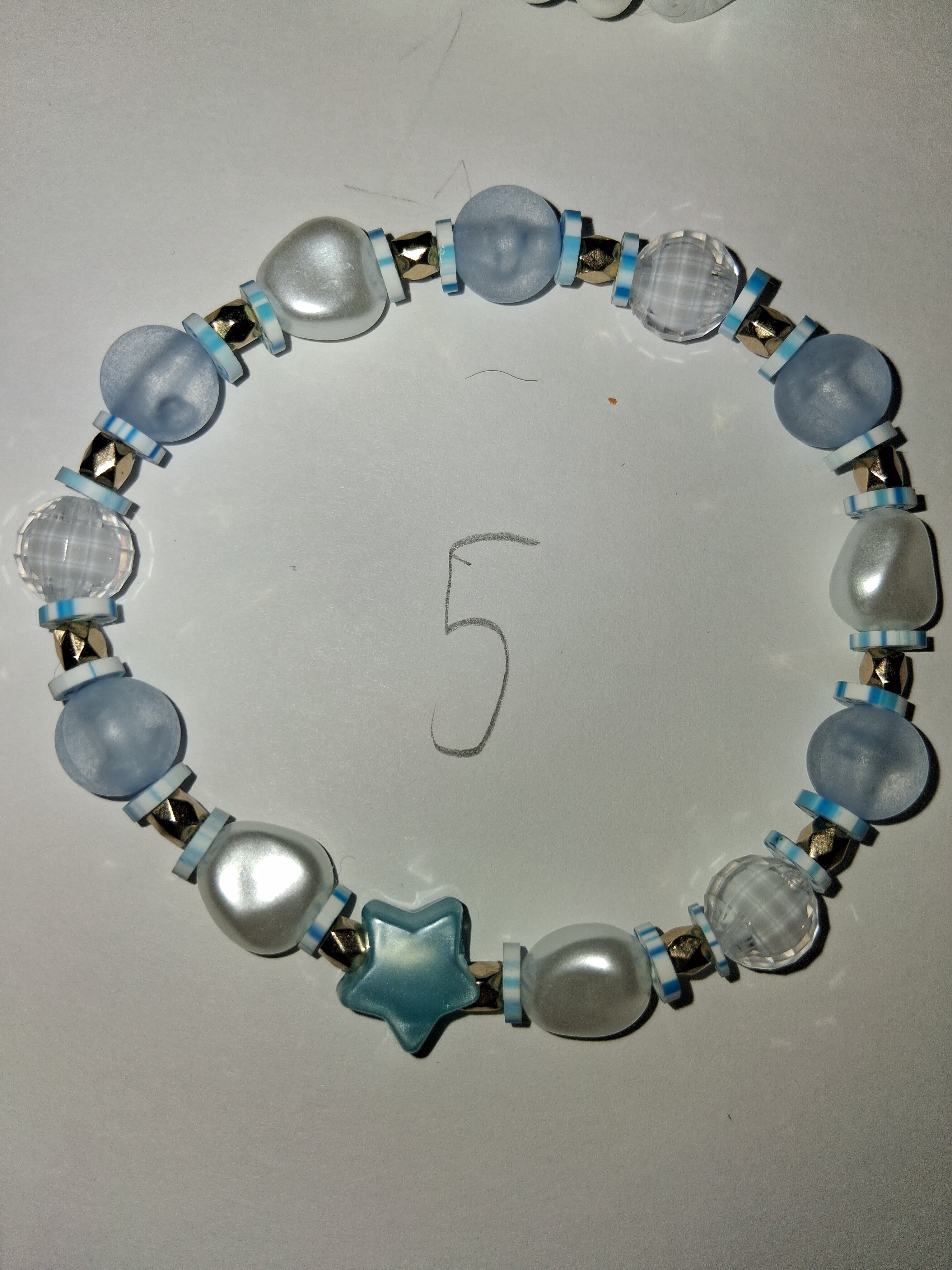 White&Light blue bracelets