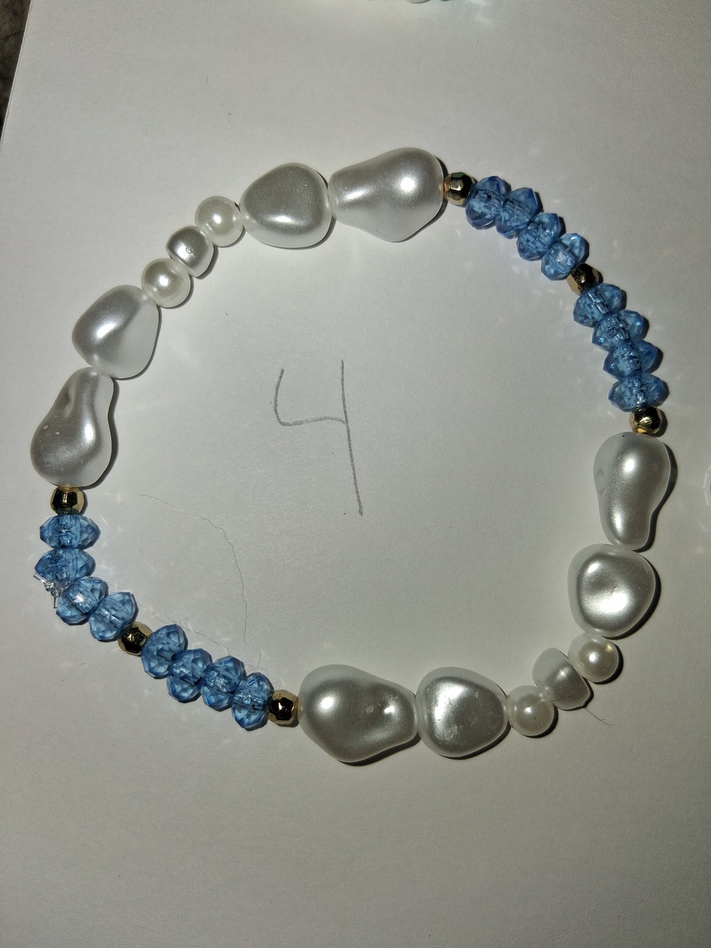 White&Light blue bracelets