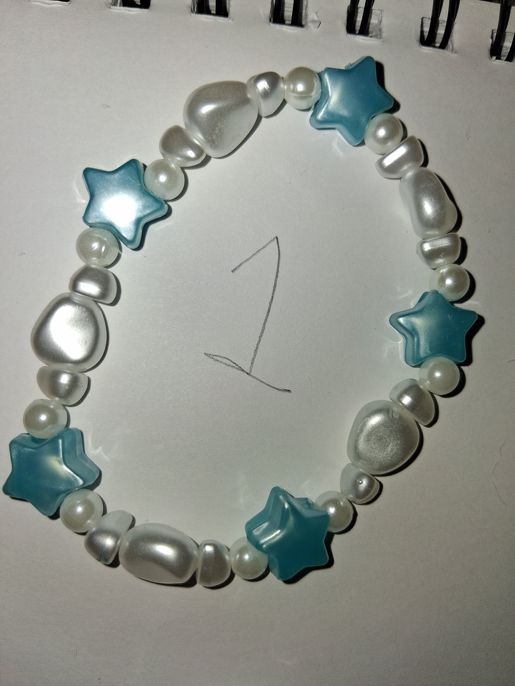 White&Light blue bracelets