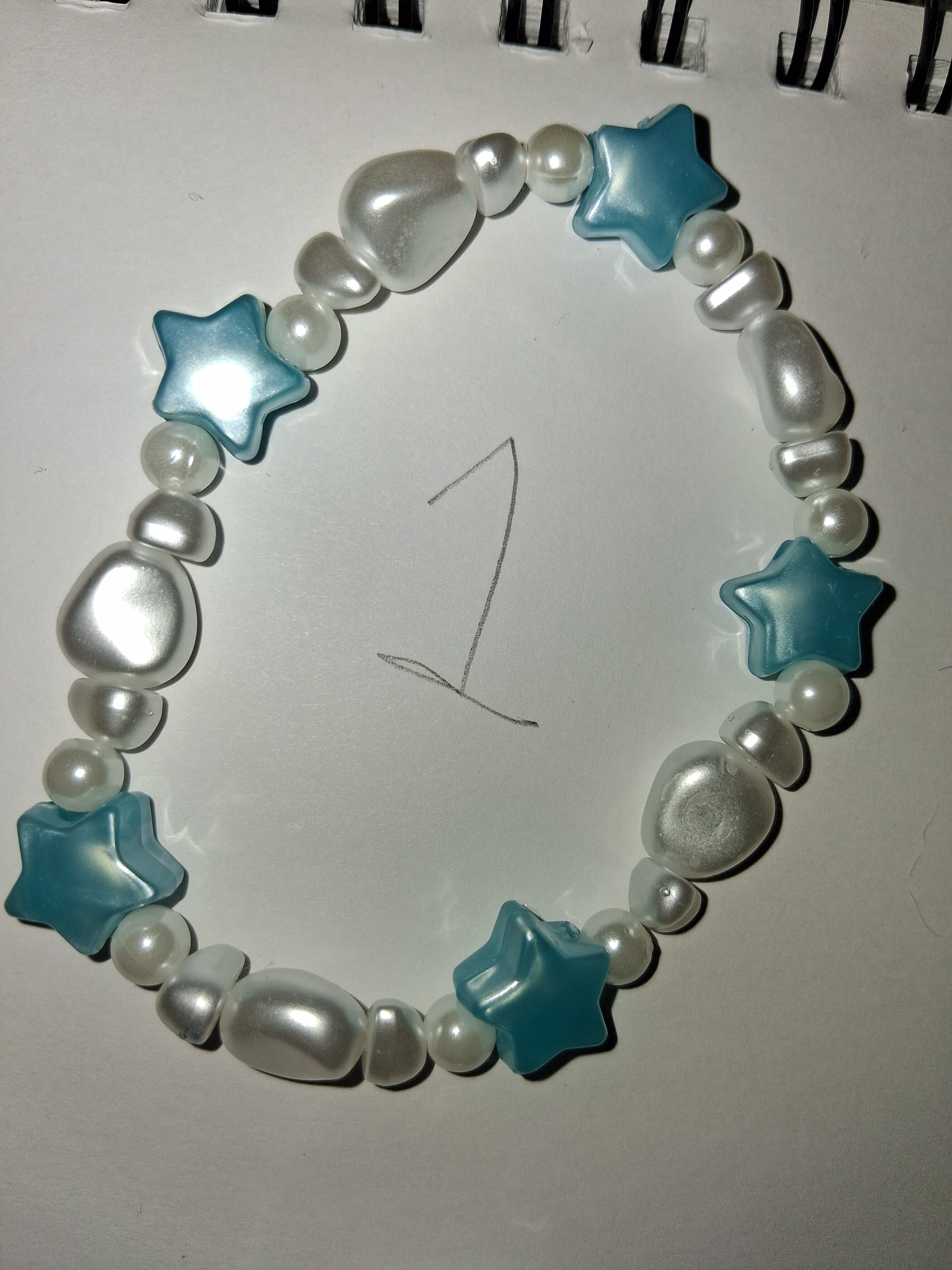 White&Light blue bracelets
