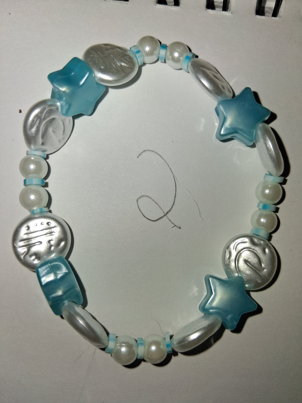 White&Light blue bracelets