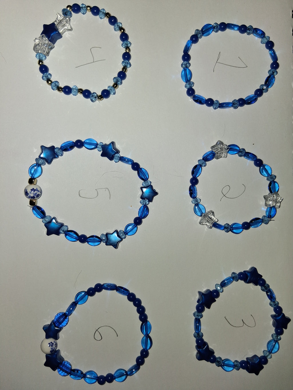 Dark blue beaded bracelets