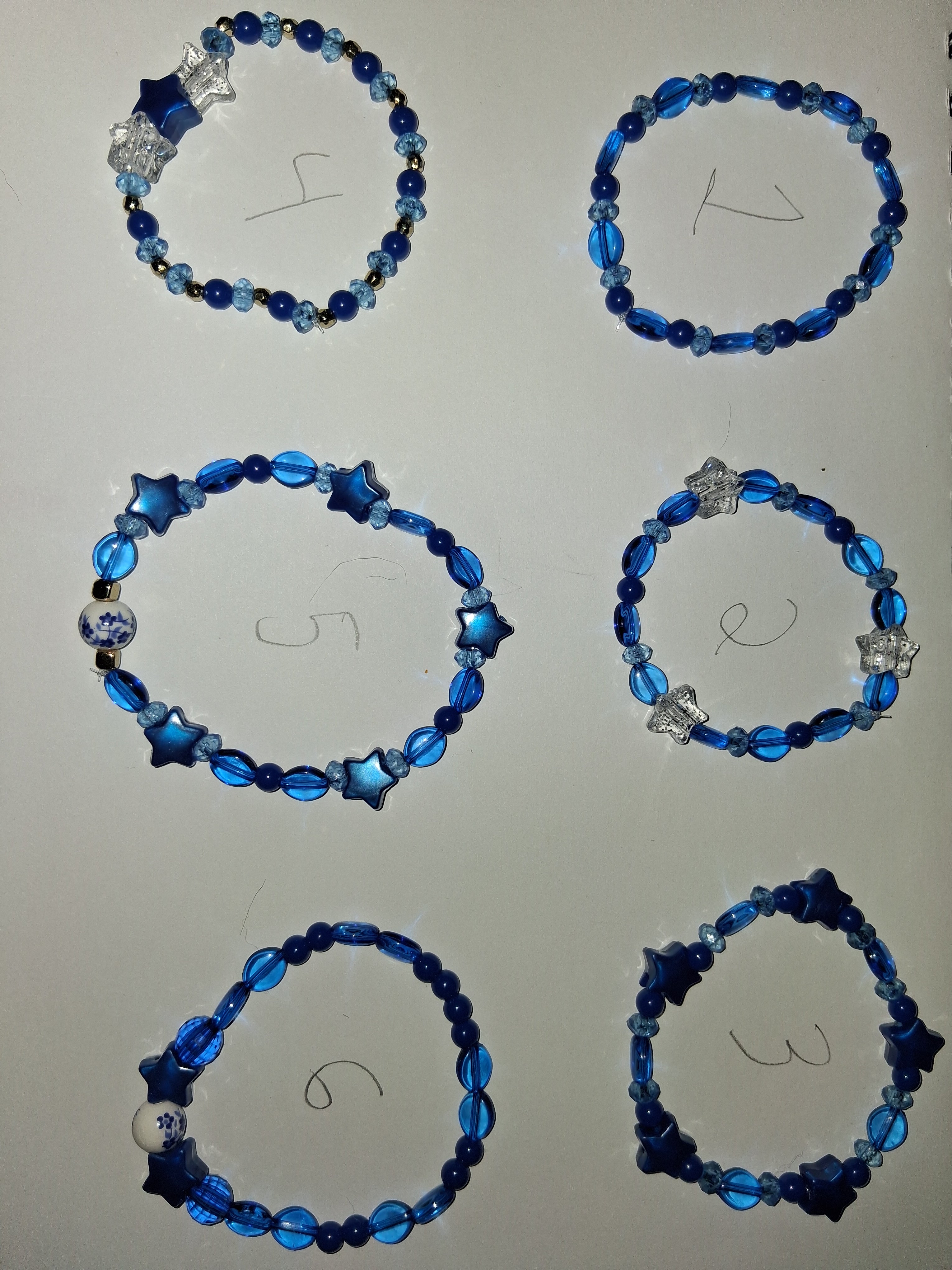 Dark blue beaded bracelets