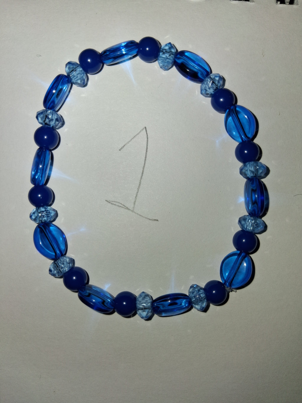 Dark blue beaded bracelets